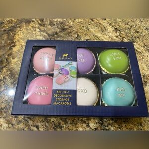 Dabney Lee Macaroon shaped trinket boxes - set of 6 - Brand new Boxed set